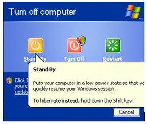 การใช้คำสั่ง Hibernate Mode